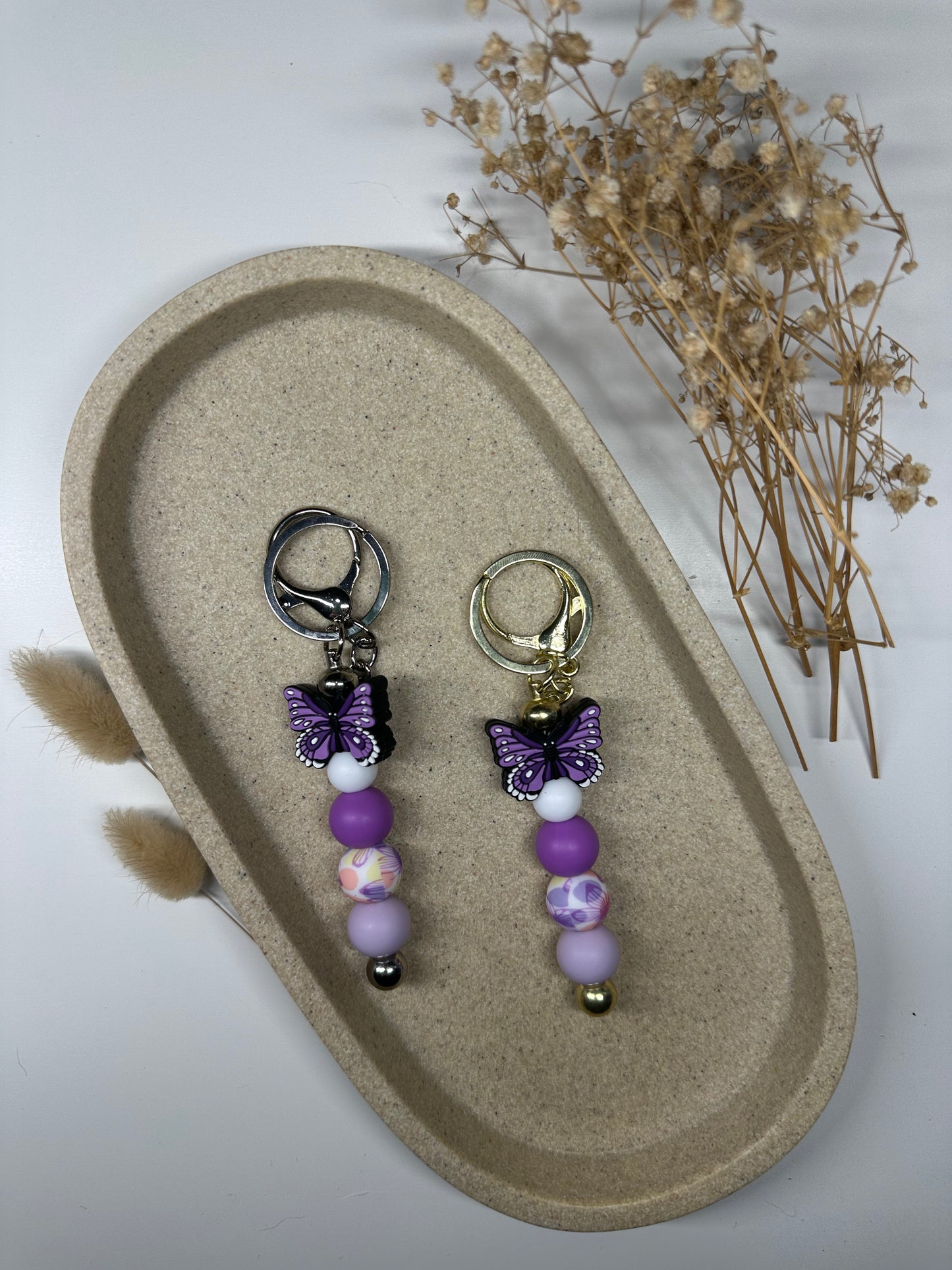 Purple 'Butterfly' Dangle Keychain