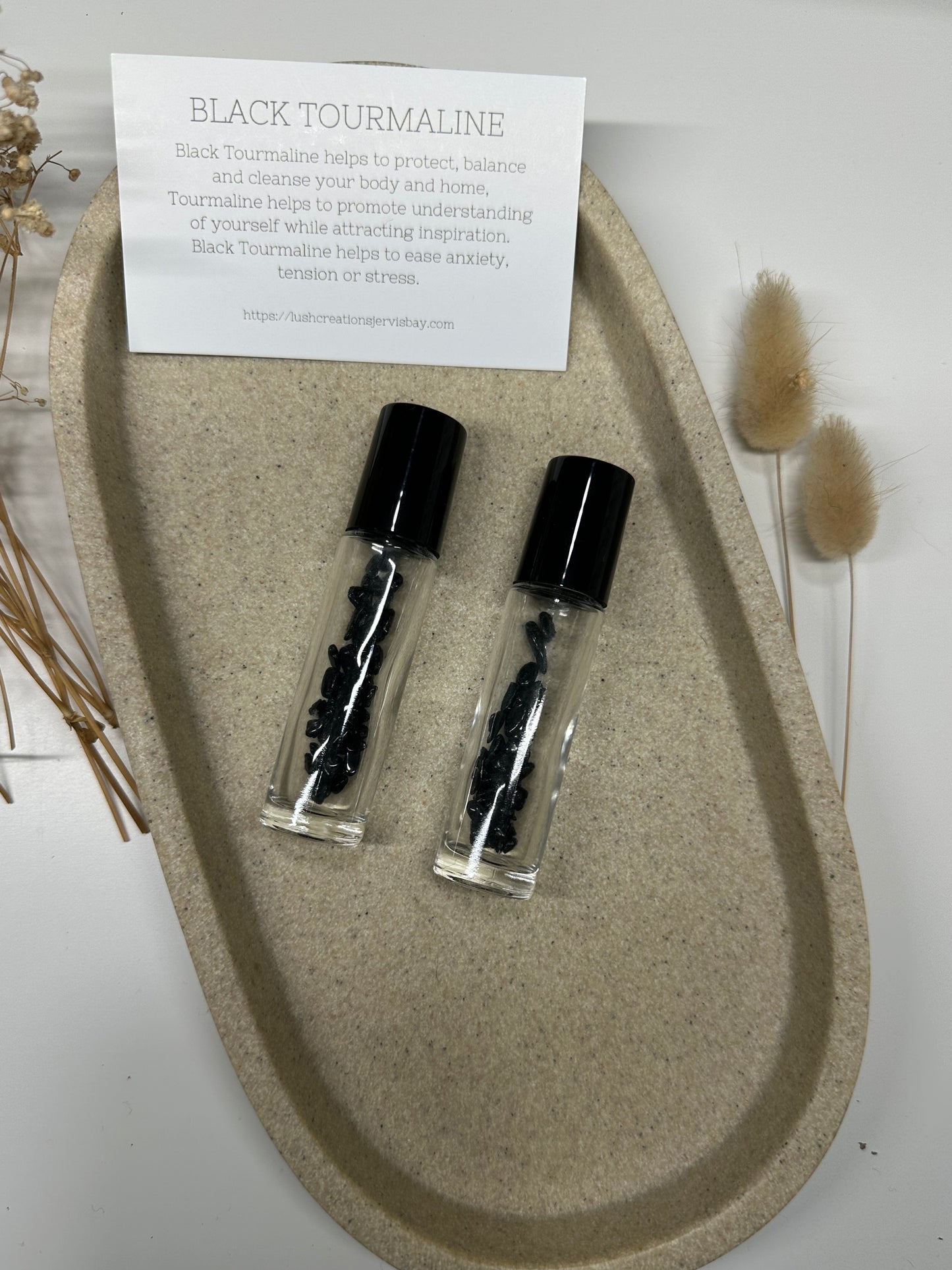 Crystal essential oil roller 'Black Tourmaline'