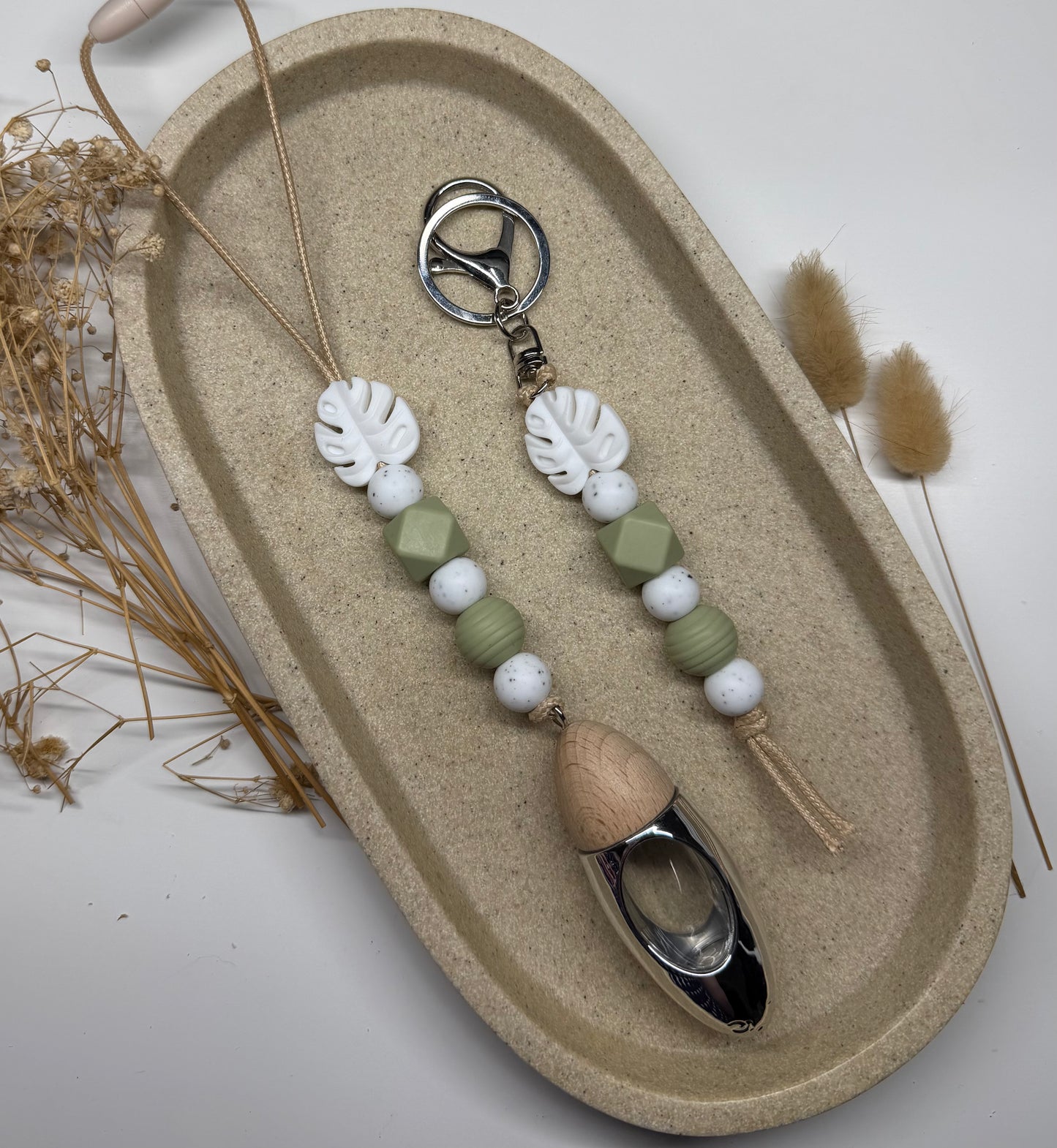 Khaki 'Monstera' Matching Set
