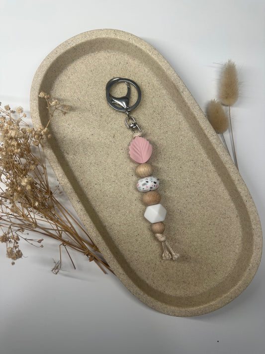 Blush Leaf Keychain