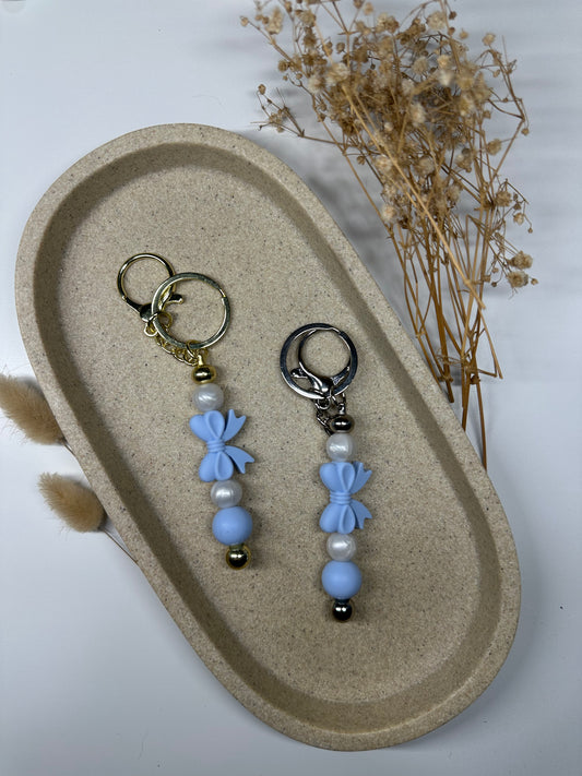 Baby Blue 'Bow' Dangle Keychain