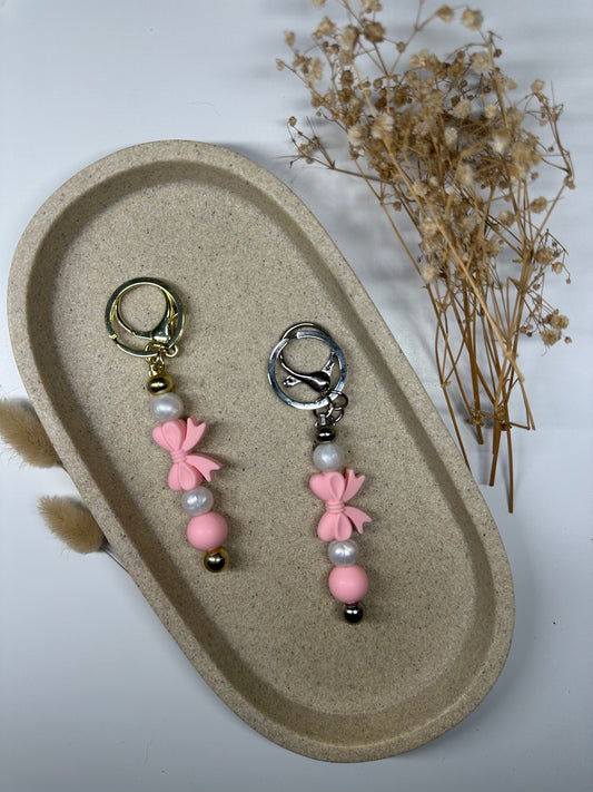 Baby Pink 'Bow' Dangle Keychain