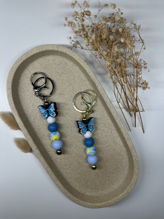 Blue 'Butterfly' Dangle Keychain