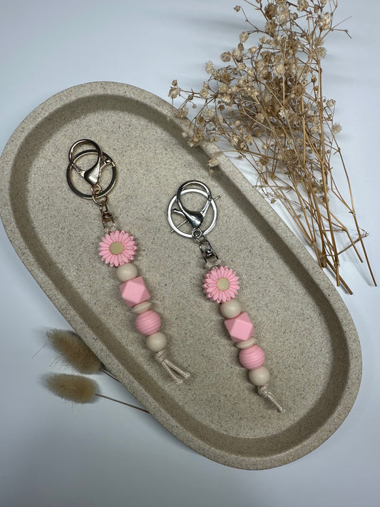 Pink 'Daisy' Keychain