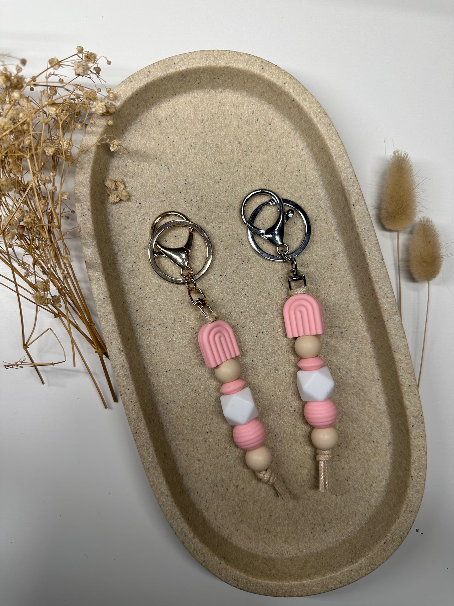 Pink 'Arch' keychain
