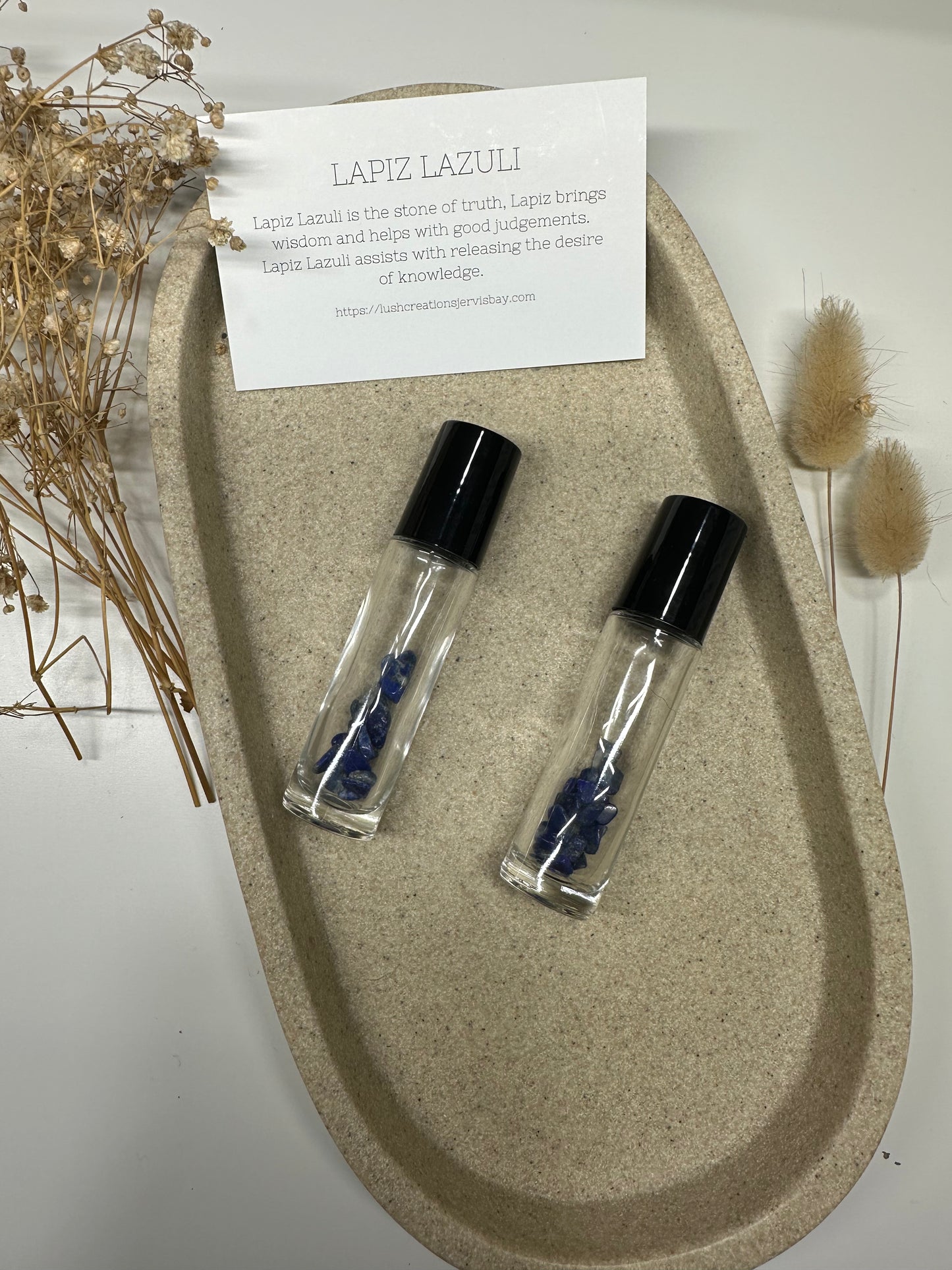 Crystal essential oil roller ' Lapiz Lazuli'